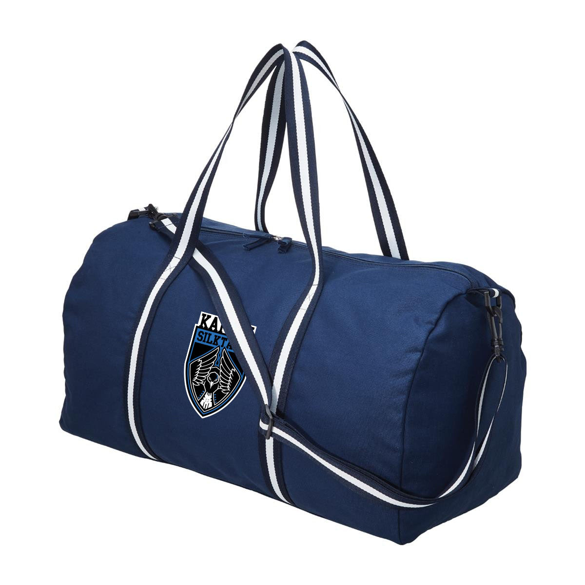 Navy/White Canvas Duffle