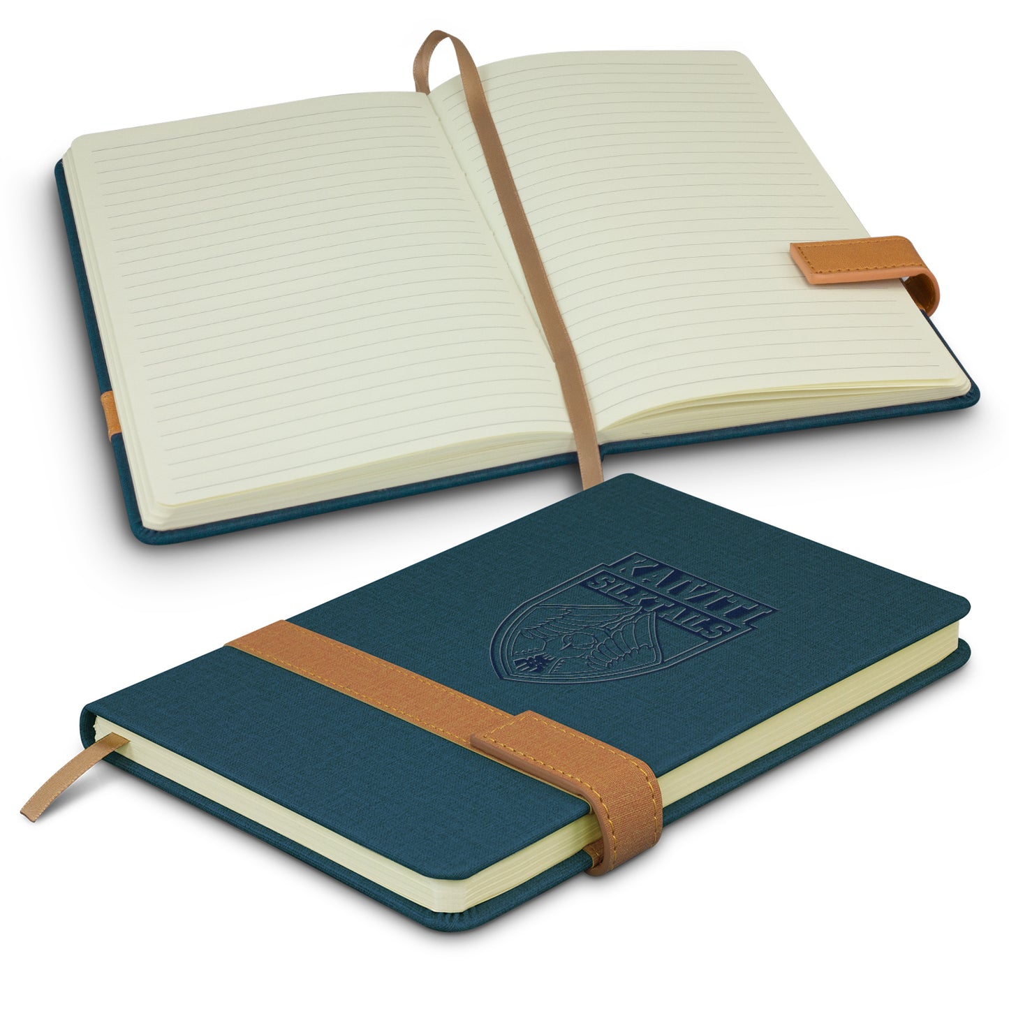 Notebook in Navy/Brown